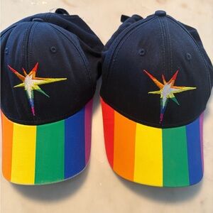 TB Rays Rainbow Pride Baseball Cap